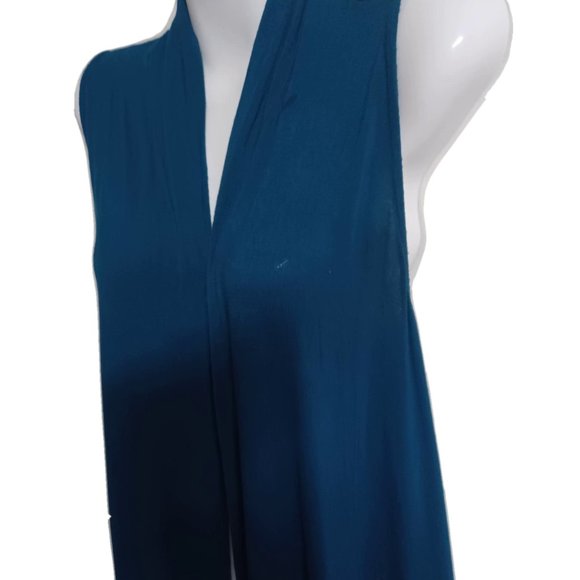 Sleeveless Draped Open Cardigan - Picture 2 of 4